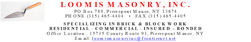 Loomis Masonry Ad